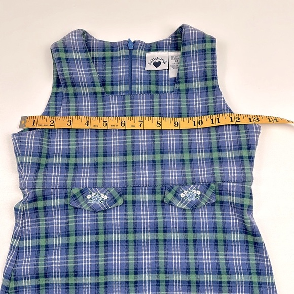 Hartstrings Vintage Jumper Blue Plaid Size 6x - Picture 5 of 9